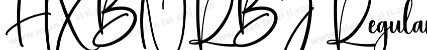 HXBNRBJ Regular字体转换